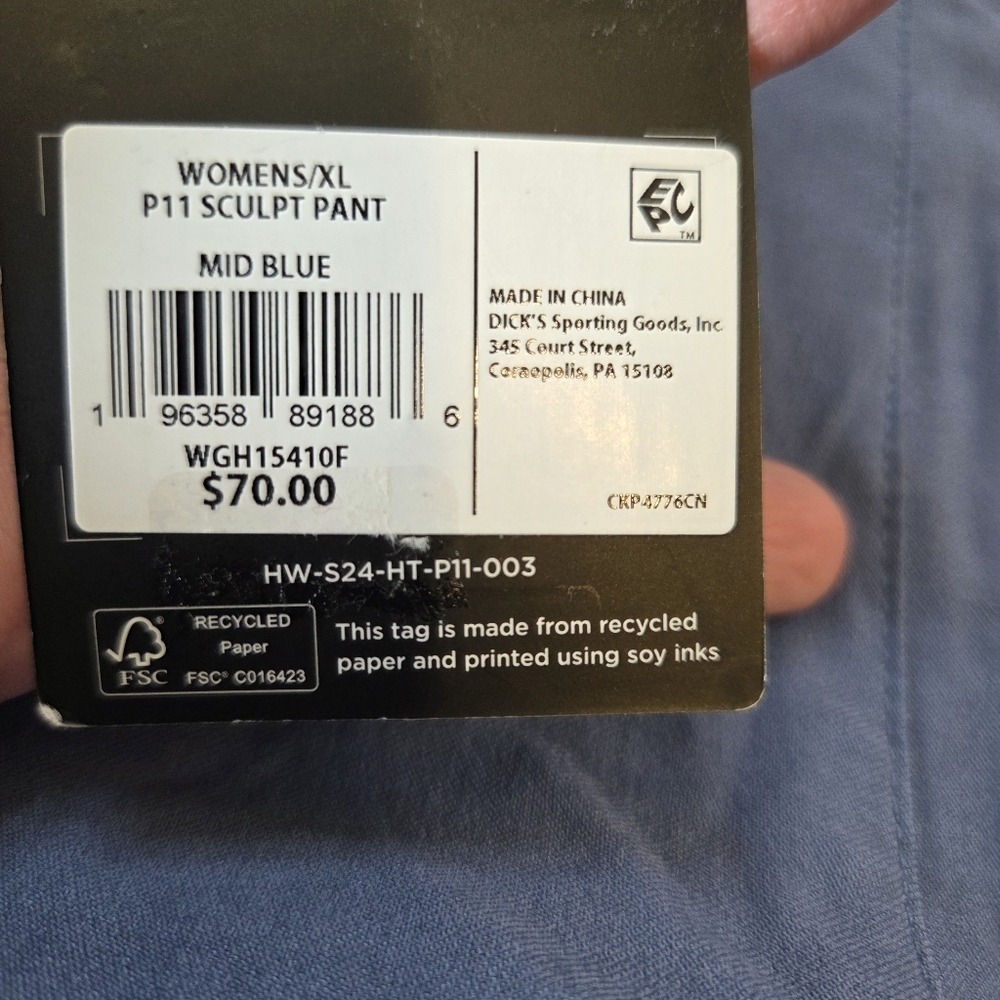Walter Hagen Women's XL P11 Sculpt Pull-On Pants Mid Blue Golf Tennis Sports New - Picture 8 of 16